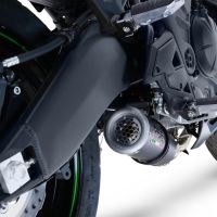 Exhaust system compatible with Kawasaki Versys 650 2017-2020, M3 Black Titanium, Racing full system exhaust, including removable db killer/spark arrestor 