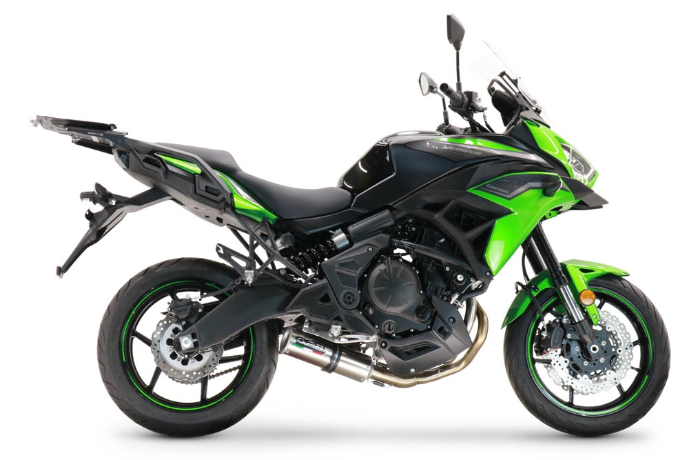Exhaust compatible with Kawasaki Versys 650 2015-2016, M3 Inox , Homologated legal full system exhaust, including removable db killer and catalyst 