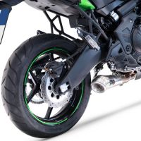 Scarico compatibile con Kawasaki Versys 650 2021-2022, Powercone Evo, Scarico completo racing, fornito con db killer estraibile e collettore, non conforme per uso stradale