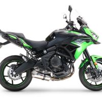Exhaust compatible with Kawasaki Versys 650 2015-2016, Satinox , Homologated legal full system exhaust, including removable db killer and catalyst 