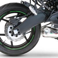 Scarico compatibile con Kawasaki Versys 650 2021-2022, Satinox, Scarico completo omologato,fornito con db killer estraibile,catalizzatore e collettore