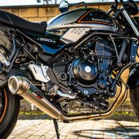 Scarico compatibile con Kawasaki Z 650 RS 2021-2023, Powercone Evo, Scarico completo omologato,fornito con db killer estraibile,catalizzatore e collettore