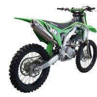 Exhaust compatible with Kawasaki KX 250 X 2021-2022, Pentacross FULL Titanium, Racing slip-on exhaust, including link pipe and removable db killer/spark arrestor 