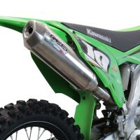 Exhaust compatible with Kawasaki KX 250 X 2021-2022, Pentacross FULL Titanium, Racing slip-on exhaust, including link pipe and removable db killer/spark arrestor 