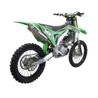 Scarico compatibile con Kawasaki KX 250 F 2021-2023, Pentacross Inox, Terminale di scarico Racing, con raccordo specifico e db killer estraibile