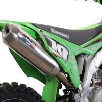 Scarico compatibile con Kawasaki KX 250 F 2021-2023, Pentacross Inox, Terminale di scarico Racing, con raccordo specifico e db killer estraibile