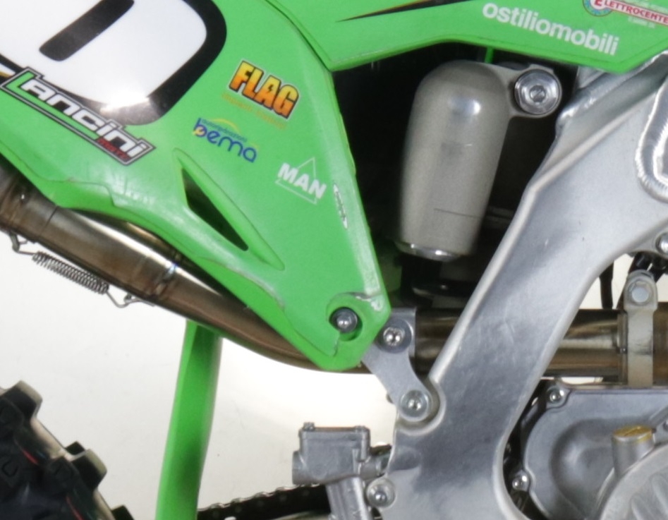 Scarico compatibile con Kawasaki KX 250 F 2021-2023, Pentacross Inox, Terminale di scarico Racing, con raccordo specifico e db killer estraibile