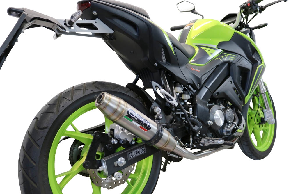 Scarico compatibile con Keeway Rkf 125 2021-2023, Deeptone Inox, Scarico completo omologato,fornito con db killer estraibile,catalizzatore e collettore