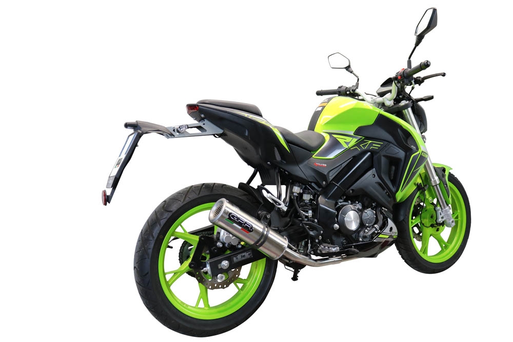 Scarico compatibile con Keeway Rkf 125 2021-2023, M3 Inox , Scarico completo omologato,fornito con db killer estraibile,catalizzatore e collettore