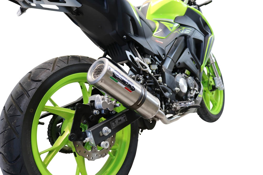 Scarico compatibile con Keeway Rkf 125 2021-2023, M3 Inox , Scarico completo omologato,fornito con db killer estraibile,catalizzatore e collettore