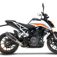 Scarico compatibile con Ktm Duke 250 2021-2023, GP Evo4 Poppy, Scarico omologato, silenziatore con db killer estraibile e raccordo specifico