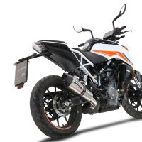 Scarico compatibile con Ktm Duke 390 2021-2023, GP Evo4 Titanium, Scarico omologato, silenziatore con db killer estraibile e raccordo specifico