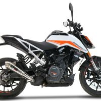 Scarico compatibile con Ktm Duke 390 2021-2023, Powercone Evo, Scarico omologato, silenziatore con db killer estraibile e raccordo specifico