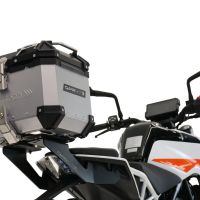 TOP CASE - BAULETTO GPR TECH COMPATABILE CON Ktm Duke 125 2017/2020 e4 GPR TECH BAULETTO TOP CASE ALPI-TECH 45 LT. COLORE ARGENTO CON PIASTRA SPECIFICA 