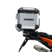 TOP CASE - BAULETTO GPR TECH COMPATABILE CON Ktm Adventure 890 - 890 R Rally 2020/2024 e5 GPR TECH BAULETTO TOP CASE ALPI-TECH 55 LT COLORE ARGENTO CON PIASTRA SPECIFICA 