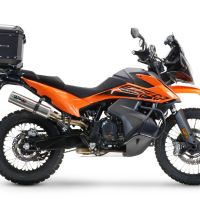 TOP CASE - BAULETTO GPR TECH COMPATABILE CON Ktm Adventure 890 L 2021/2024 e5 GPR TECH BAULETTO TOP CASE ALPI-TECH 55 LT COLORE NERO CON PIASTRA SPECIFICA 