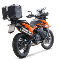 TOP CASE - BAULETTO GPR TECH COMPATABILE CON Ktm Adventure 890 L 2021/2024 e5 GPR TECH BAULETTO TOP CASE ALPI-TECH 55 LT COLORE NERO CON PIASTRA SPECIFICA 