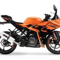 Scarico compatibile con Ktm Rc 125 2021-2024, Albus Evo4, Scarico omologato, silenziatore con db killer estraibile e raccordo specifico