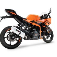 Scarico compatibile con Ktm Rc 125 2021-2024, Albus Evo4, Scarico omologato, silenziatore con db killer estraibile e raccordo specifico