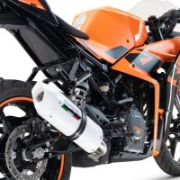 Scarico compatibile con Ktm Rc 125 2021-2024, Albus Evo4, Scarico omologato, silenziatore con db killer estraibile e raccordo specifico