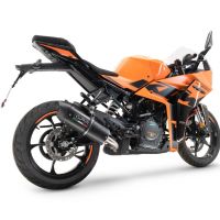 Exhaust compatible with Ktm Rc 125 2021-2024, Furore Nero, Racing slip-on exhaust including link pipe 