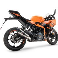 Exhaust compatible with Ktm Rc 125 2021-2024, M3 Inox , Homologated legal slip-on exhaust including removable db killer and link pipe 