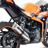 Scarico compatibile con Ktm Rc 125 2021-2024, M3 Inox , Terminale di scarico racing, con raccordo, senza omologazione