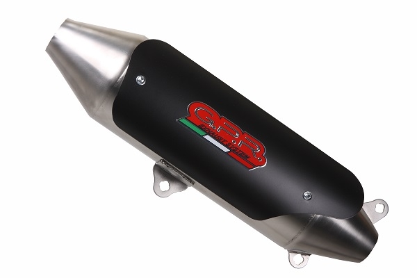 Scarico compatibile con Quadro 350 S 2012-2016, Power Bomb, Scarico omologato, silenziatore con db killer estraibile e raccordo specifico