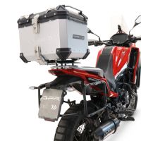 GPR TECH COMPATABILE CON Moto Morini X-CAPE 650 2021/2024 e5 GPR TECH BAULETTO TOP CASE ALPI-TECH 45 LT. COLORE ARGENTO CON PIASTRA SPECIFICA 