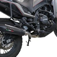 Exhaust system compatible with Moto Morini X-CAPE 650 2021-2023, GP Evo4 Poppy, Homologated legal Mid-full system exhaust, including removable db killer and catalyst 