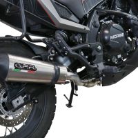 Exhaust system compatible with Moto Morini X-CAPE 650 2021-2023, GP Evo4 Titanium, Homologated legal Mid-full system exhaust, including removable db killer and catalyst 