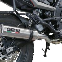 Exhaust system compatible with Moto Morini X-CAPE 650 2021-2023, M3 Inox , Homologated legal Mid-full system exhaust, including removable db killer and catalyst 