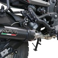 Exhaust system compatible with Moto Morini X-CAPE 650 2021-2023, M3 Poppy , Homologated legal Mid-full system exhaust, including removable db killer and catalyst 