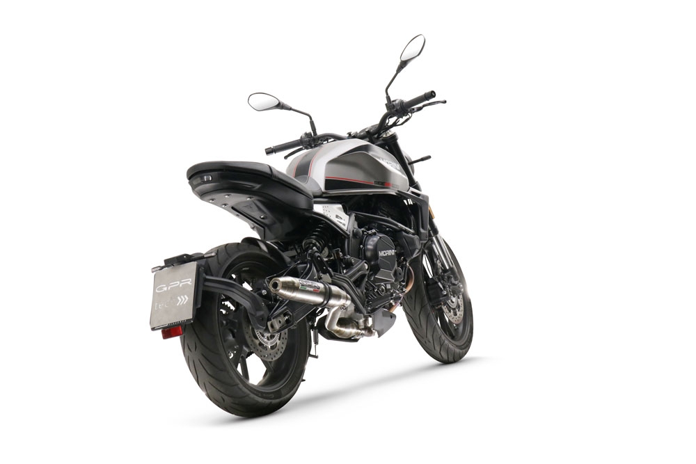 Scarico compatibile con Moto Morini Seiemmezzo Str 2022-2024, Deeptone Inox, Scarico semi-completo omologato,fornito con db killer estraibile,catalizzatore e collettore