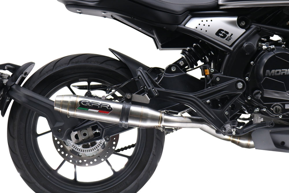 Scarico compatibile con Moto Morini Seiemmezzo Str 2022-2024, Deeptone Inox, Scarico semi-completo omologato,fornito con db killer estraibile,catalizzatore e collettore