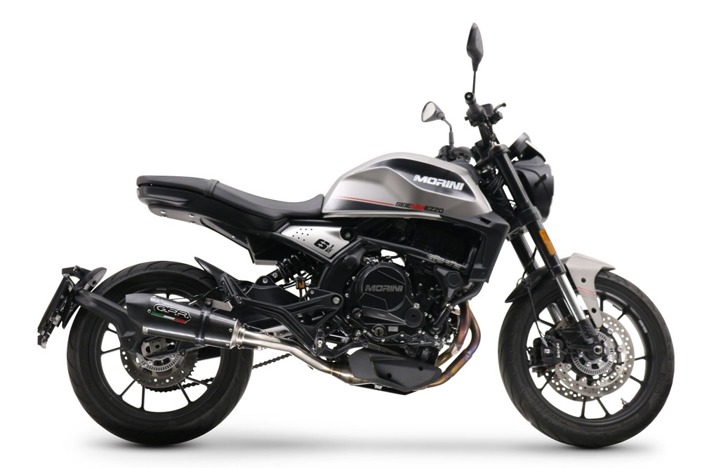 Scarico compatibile con Moto Morini Seiemmezzo Str 2022-2024, GP Evo4 Poppy, Scarico semi-completo omologato,fornito con db killer estraibile,catalizzatore e collettore
