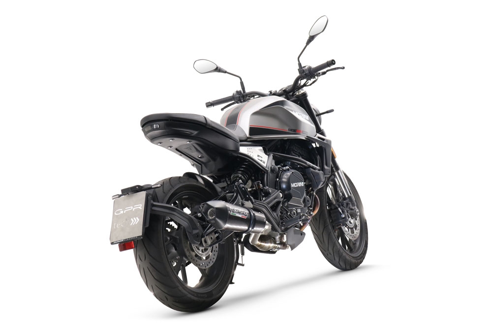 Scarico compatibile con Moto Morini Seiemmezzo Str 2022-2024, GP Evo4 Poppy, Scarico semi-completo omologato,fornito con db killer estraibile,catalizzatore e collettore
