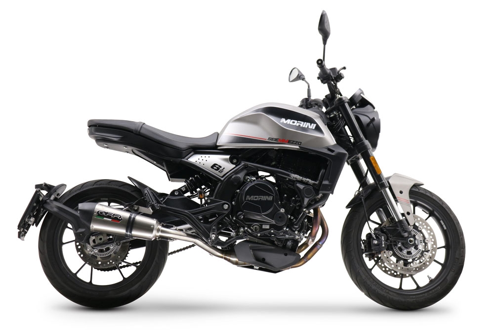 Scarico compatibile con Moto Morini Seiemmezzo Scr 2022-2024, GP Evo4 Titanium, Scarico semi-completo omologato,fornito con db killer estraibile,catalizzatore e collettore