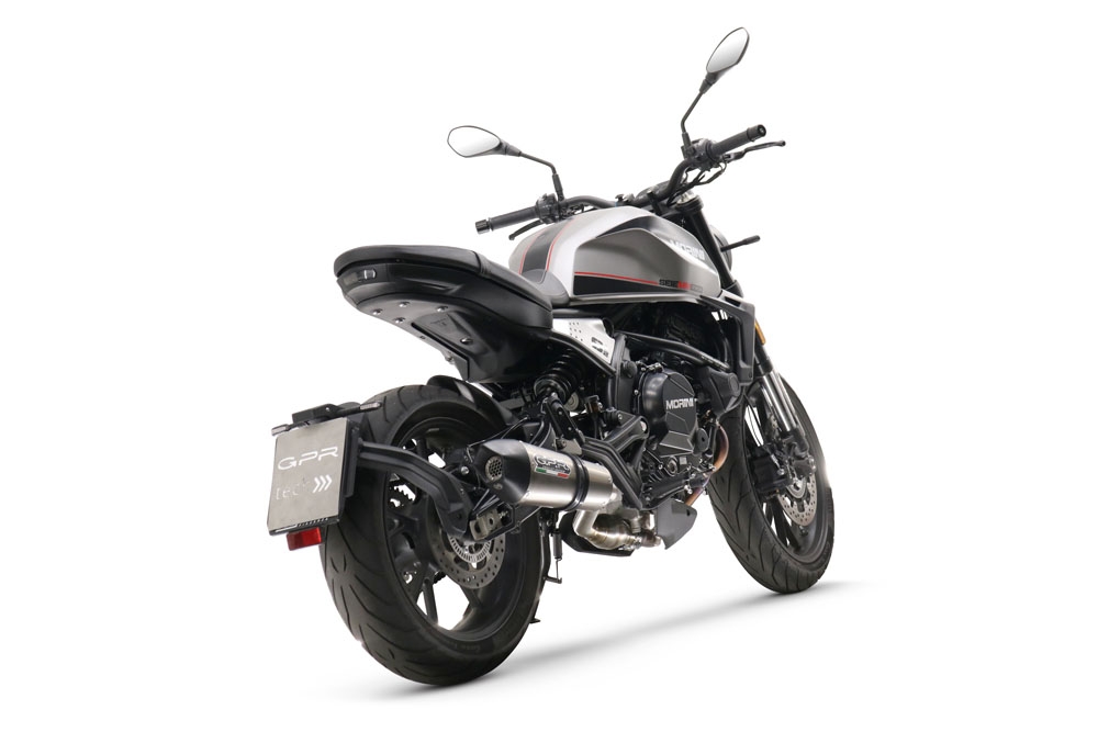 Scarico compatibile con Moto Morini Seiemmezzo Scr 2022-2024, GP Evo4 Titanium, Scarico semi-completo omologato,fornito con db killer estraibile,catalizzatore e collettore