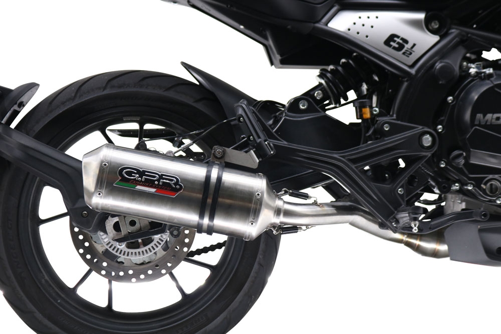 Scarico compatibile con Moto Morini Seiemmezzo Scr 2022-2024, Satinox , Scarico semi-completo omologato,fornito con db killer estraibile,catalizzatore e collettore