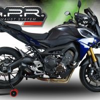 Scarico compatibile con Yamaha Mt-09 Tracer 900 2015-2016, Furore Nero, Scarico completo omologato,fornito con db killer estraibile e collettore