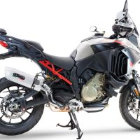 Scarico compatibile con Ducati Multistrada V4 Grand Tour 2024-2025, Albus Evo4, Scarico omologato, silenziatore con db killer estraibile e raccordo specifico