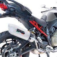 Scarico compatibile con Ducati Multistrada V4 Grand Tour 2024-2025, Albus Evo4, Scarico omologato, silenziatore con db killer estraibile e raccordo specifico