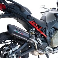 Scarico compatibile con Ducati Multistrada V4 - S 2022-2024, Furore Evo4 Poppy, Scarico omologato, silenziatore con db killer estraibile e raccordo specifico