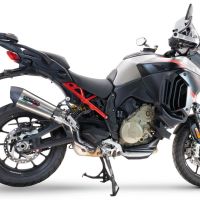 Exhaust compatible with Ducati Multistrada V4 Rally 2023-2024, GP Evo4 Titanium, Homologated legal slip-on exhaust including removable db killer and link pipe 