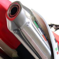 Scarico compatibile con Kawasaki KLX 140L 2008-2021, Pentacross Inox, Scarico completo racing, fornito con db killer estraibile e collettore, non legale per uso stradale