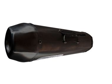 Exhaust system compatible with Zontes M 125 2022-2024, Pentaroad Black, Homologated legal full system exhaust, including removable db killer and catalyst 