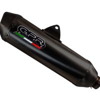 Exhaust system compatible with Zontes M 125 2022-2024, Pentaroad Black, Homologated legal full system exhaust, including removable db killer and catalyst 