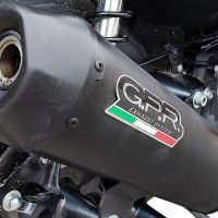 Scarico compatibile con Bmw C 400 X / GT 2021-2024, Pentaroad Black, Terminale di scarico omologato,fornito con db killer estraibile,catalizzatore e collettore