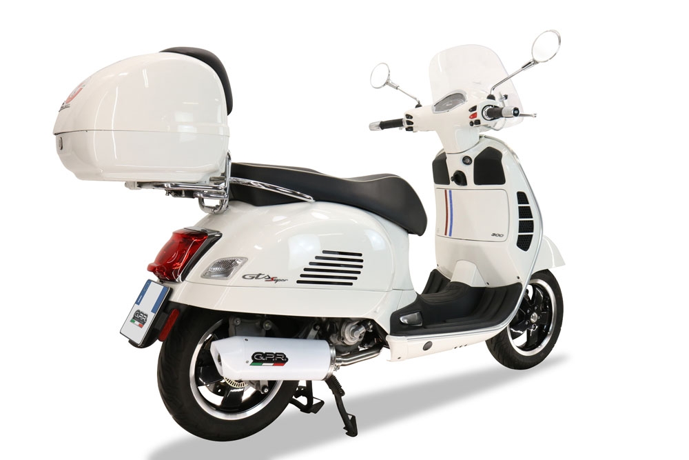 Exhaust compatible with Piaggio Vespa 125 Granturismo 2003-2007, Albus Ceramic, Racing full system exhaust, including removable db killer 